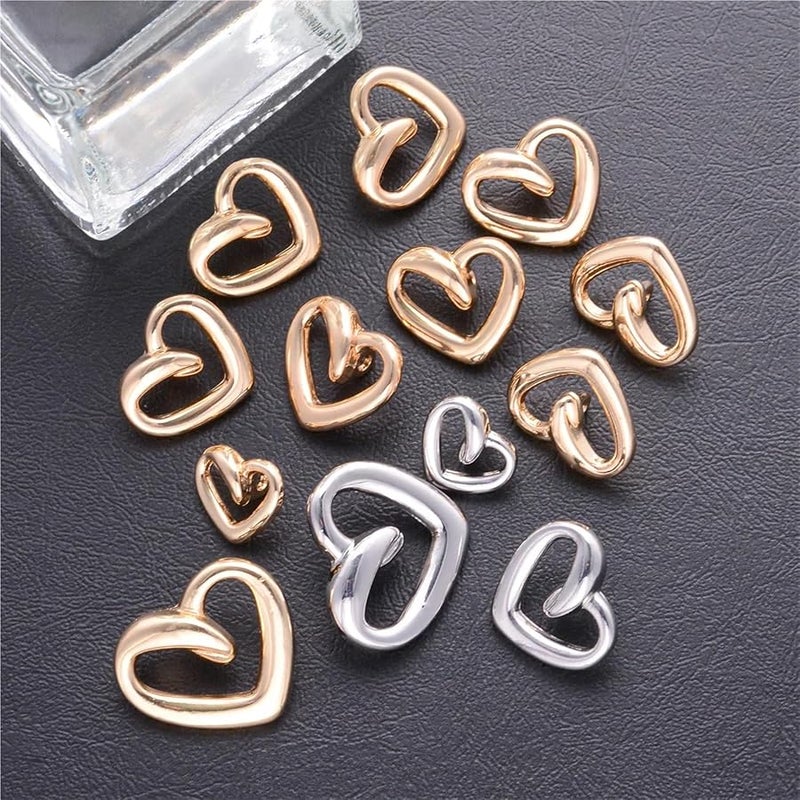 Heart Shank Sewing Buttons 23mm 20pcs Decorative for Crafts Coats Shirts Pants Shorts - Image 3